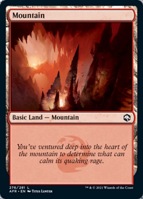 Mountain (276) (Adventures in the Forgotten Realms) Near Mint Foil