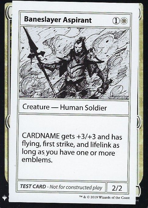 Baneslayer Aspirant (Mystery Booster Test Print) Near Mint