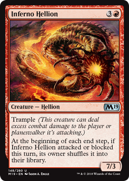 Inferno Hellion (Magic 2019 Core Set) Near Mint Foil