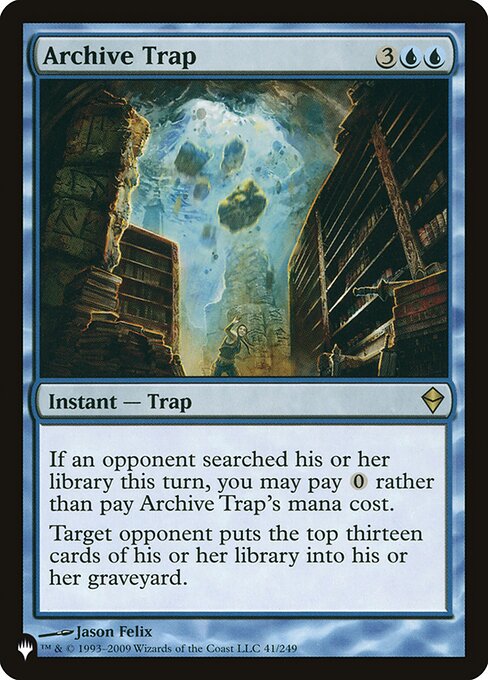 Archive Trap (The List) Near Mint