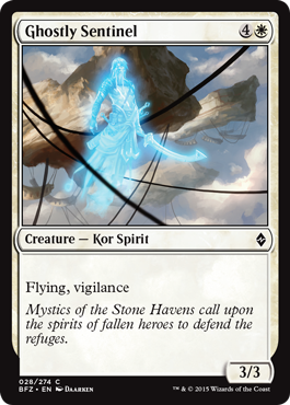 Ghostly Sentinel (Battle for Zendikar) Light Play