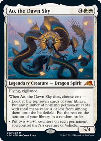 Ao, the Dawn Sky (Kamigawa: Neon Dynasty) Near Mint