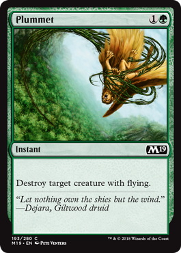 Plummet (Magic 2019 Core Set) Near Mint