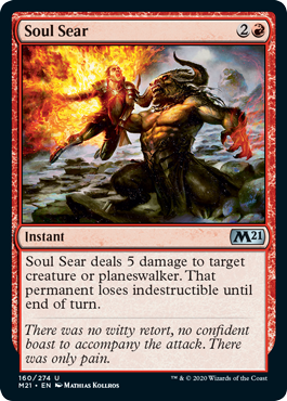Soul Sear (Magic 2021 Core Set) Medium Play