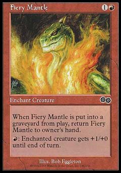 Fiery Mantle (Urza's Saga) Medium Play