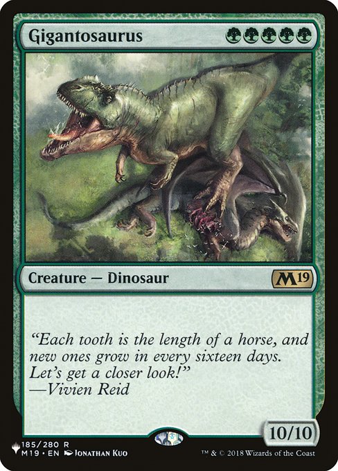 Gigantosaurus (The List) Near Mint