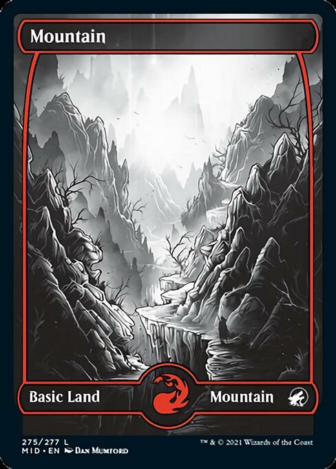 Mountain (275) (Innistrad: Midnight Hunt) Near Mint Foil