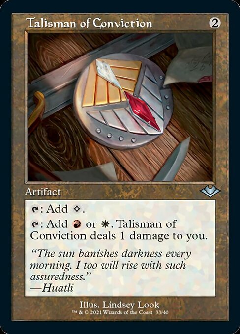 Talisman of Conviction (Modern Horizons 1 Retro Frames) Near Mint Foil