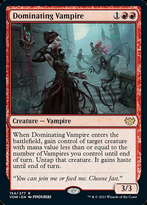 Dominating Vampire (Innistrad: Crimson Vow) Near Mint Foil