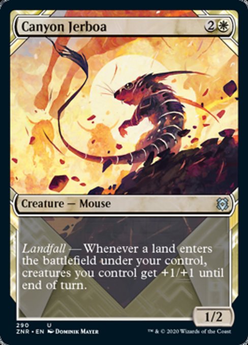 Showcase Canyon Jerboa (Zendikar Rising) Near Mint Foil