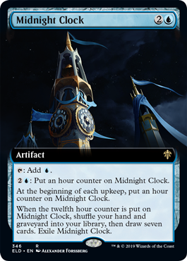 Midnight Clock (Extended Art) (Throne of Eldraine) Near Mint Foil