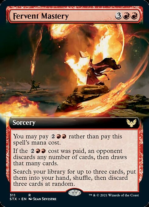 Fervent Mastery (Extended Art) (Strixhaven) Light Play