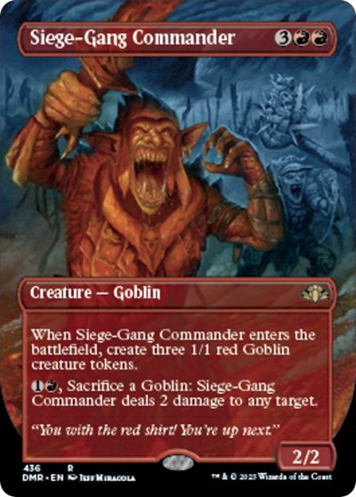 Siege-Gang Commander (Borderless) (Dominaria Remastered) Near Mint