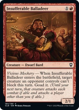 Insufferable Balladeer (Commander Legends: Battle for Baldur's Gate) Light Play Foil