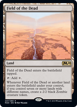 Field of the Dead (Magic 2020 Core Set) Medium Play Foil