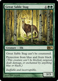 Great Sable Stag (Magic 2010 Core Set) Light Play