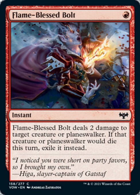 Flame-Blessed Bolt (Innistrad: Crimson Vow) Near Mint Foil