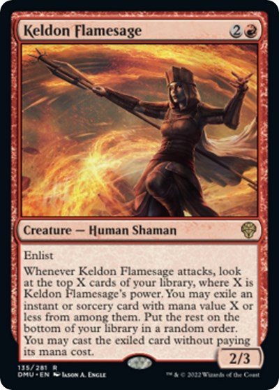 Keldon Flamesage (Dominaria United) Light Play Foil