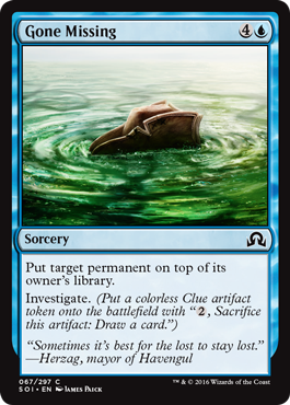 Gone Missing (Shadows Over Innistrad) Medium Play