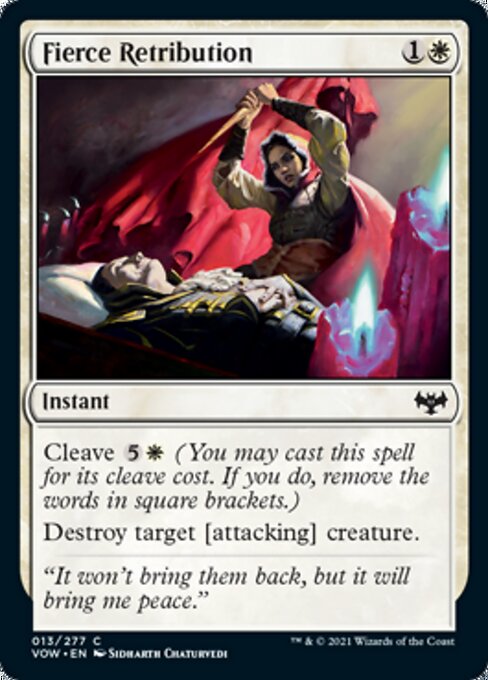 Fierce Retribution (Innistrad: Crimson Vow) Near Mint Foil