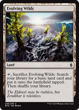 Evolving Wilds (Battle for Zendikar) Medium Play