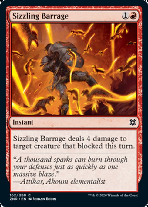 Sizzling Barrage (Zendikar Rising) Medium Play