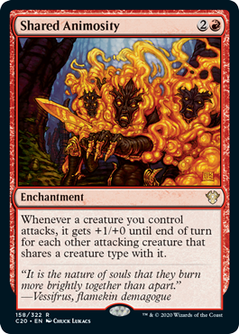 Shared Animosity (Commander 2020 Ikoria) Medium Play