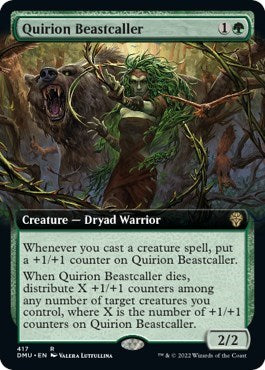 Quirion Beastcaller (Extended Art) (Dominaria United) Light Play
