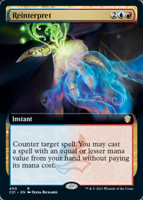 Reinterpret (Extended Art) (Commander 2021 Strixhaven) Near Mint