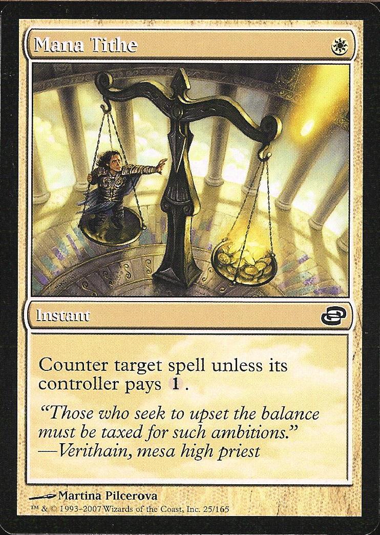 Mana Tithe (Planar Chaos) Medium Play Foil