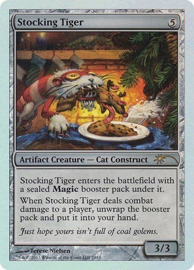 Stocking Tiger (No Date) (Promos: Media) Light Play Foil