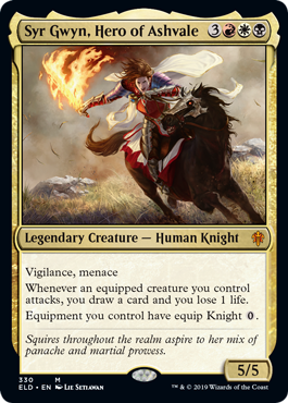 Syr Gwyn, Hero of Ashvale (Throne of Eldraine) Near Mint Foil