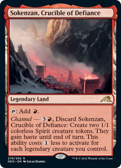 Sokenzan, Crucible of Defiance (Kamigawa: Neon Dynasty) Near Mint Foil