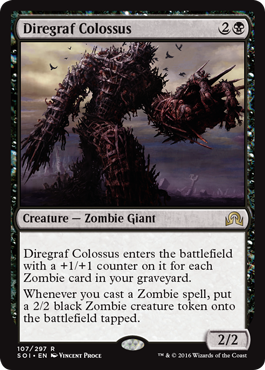 Diregraf Colossus (Shadows Over Innistrad) Medium Play Foil