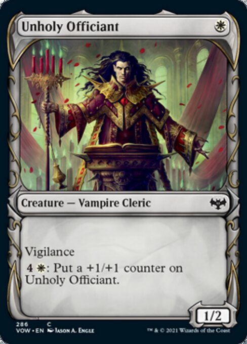 Unholy Officiant (Showcase) (Innistrad: Crimson Vow) Near Mint Foil