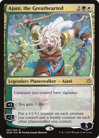 Ajani, the Greathearted (Promo Pack: Throne of Eldraine) Near Mint Foil