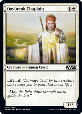 Daybreak Chaplain (Magic 2020 Core Set) Medium Play