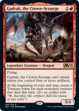 Gadrak, the Crown-Scourge (Magic 2021 Core Set) Light Play