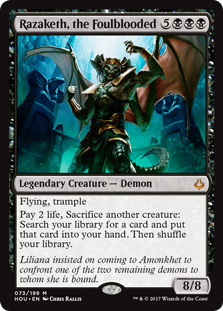 Razaketh, the Foulblooded (Hour of Devastation) Light Play Foil