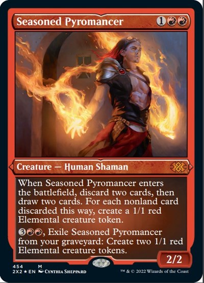 Seasoned Pyromancer (Foil Etched) (Double Masters 2022) Near Mint Foil