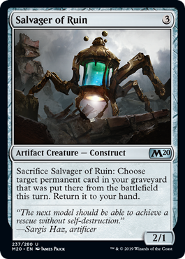 Salvager of Ruin (Magic 2020 Core Set) Medium Play