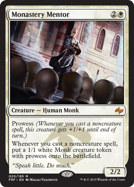 Monastery Mentor (Fate Reforged) Medium Play Foil