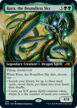 Kura, the Boundless Sky (Extended Art) (Kamigawa: Neon Dynasty) Near Mint Foil