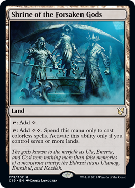 Shrine of the Forsaken Gods (Commander 2019) Near Mint