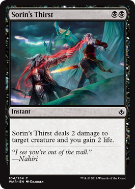 Sorin's Thirst (War of the Spark) Medium Play