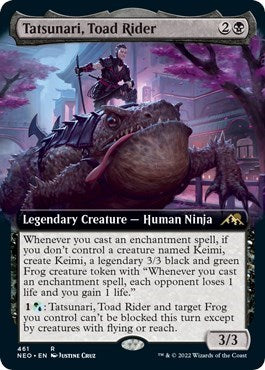 Tatsunari, Toad Rider (Extended Art) (Kamigawa: Neon Dynasty) Near Mint