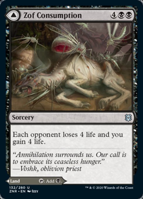 Zof Consumption / Zof Bloodbog (Zendikar Rising) Light Play Foil