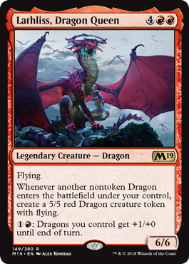 Lathliss, Dragon Queen (Magic 2019 Core Set) Near Mint