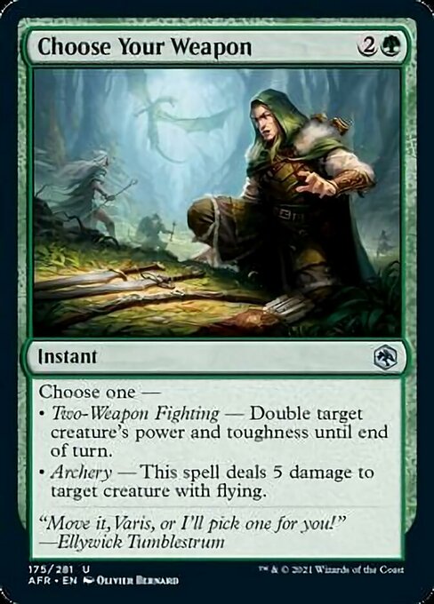 Choose Your Weapon (Adventures in the Forgotten Realms) Near Mint Foil