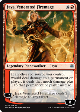 Jaya, Venerated Firemage (War of the Spark) Light Play Foil